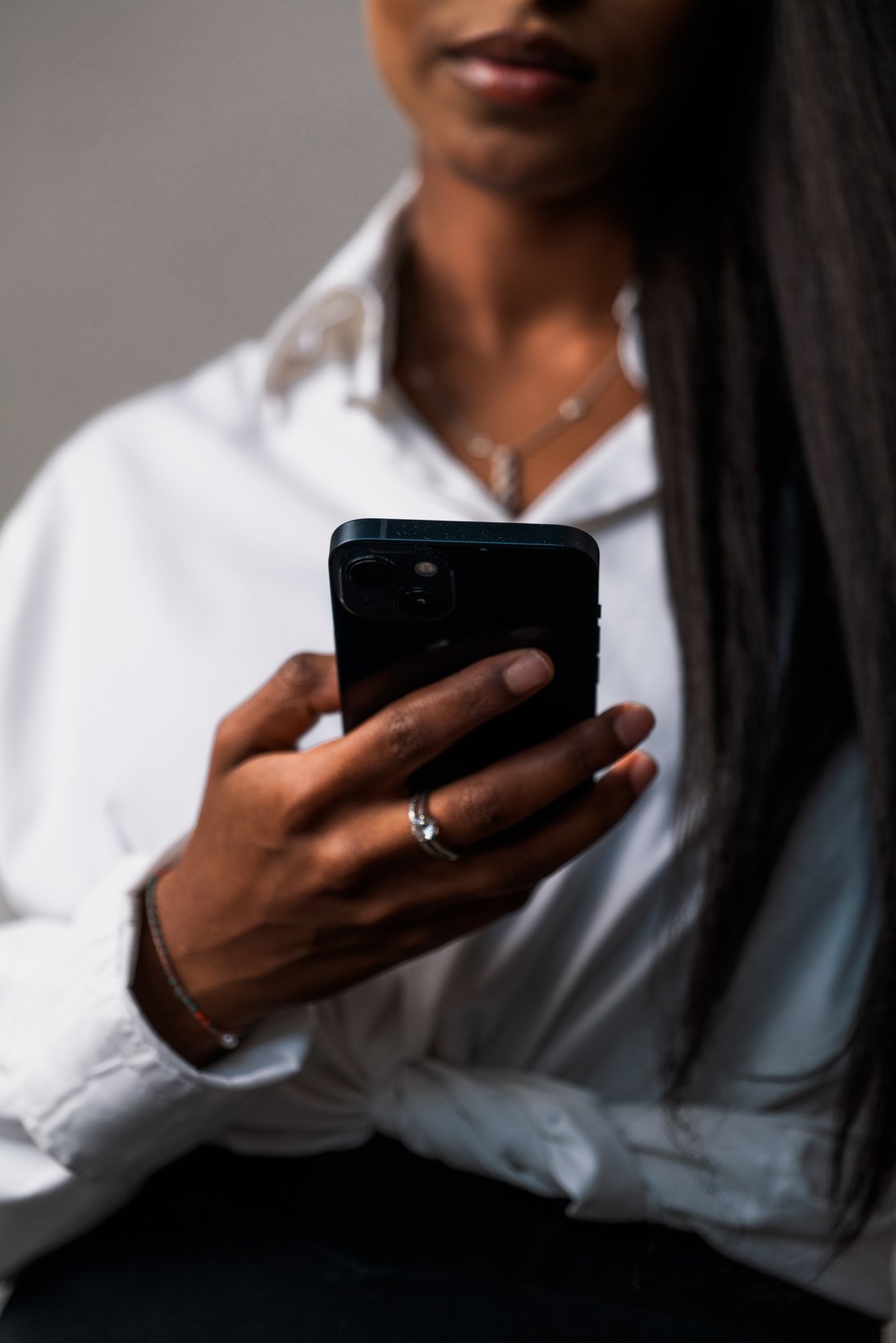 Woman Using a Smartphone