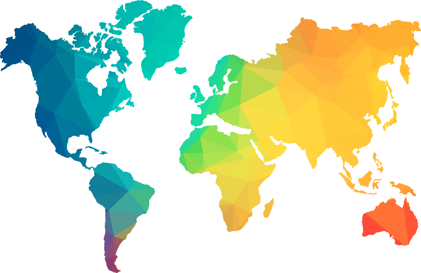 Abstract Polygon World Map